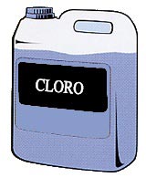 Recipiente com cloro